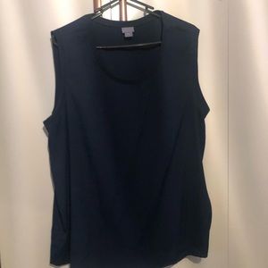 Navy blue light weight under blazer sleeveless shirt